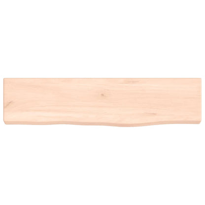 vidaXL Wall Shelf 40x10x2 cm Untreated Solid Wood Oak