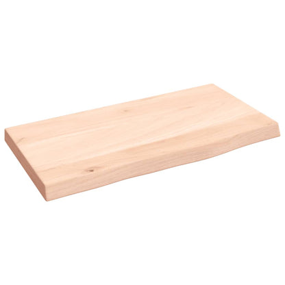 vidaXL Wall Shelf 40x20x2 cm Untreated Solid Wood Oak