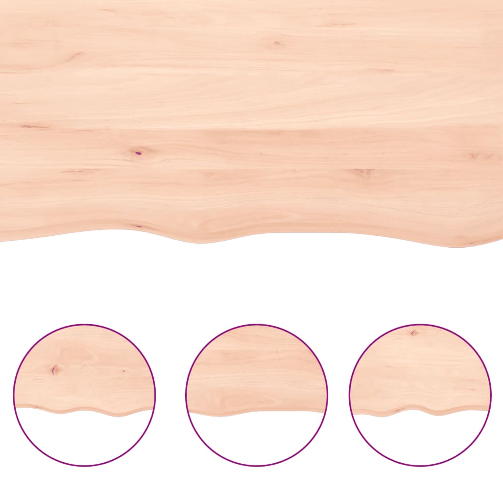 vidaXL Wall Shelf 40x40x2 cm Untreated Solid Wood Oak
