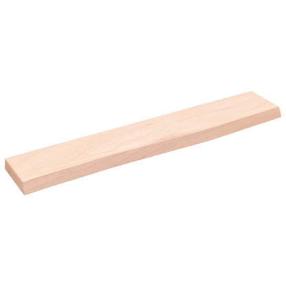vidaXL Wall Shelf 60x10x2 cm Untreated Solid Wood Oak