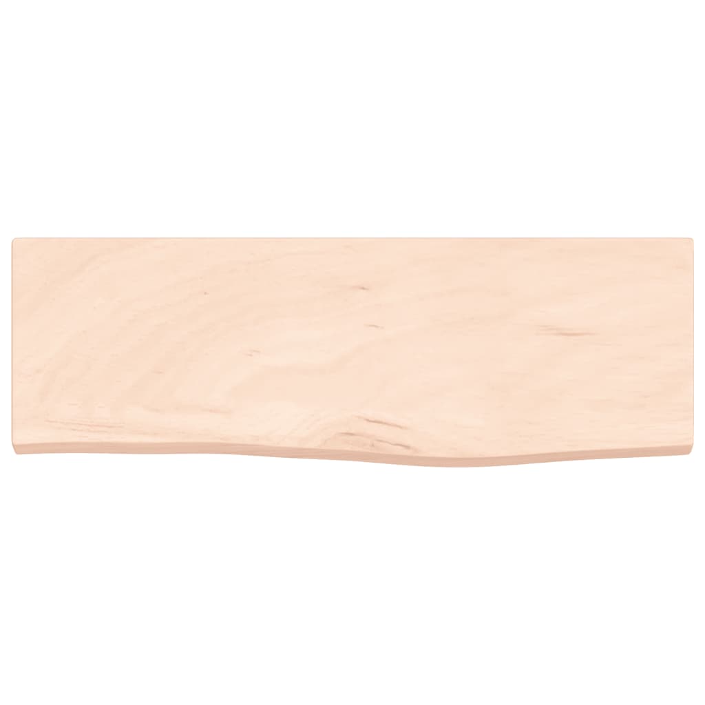 vidaXL Wall Shelf 60x20x2 cm Untreated Solid Wood Oak