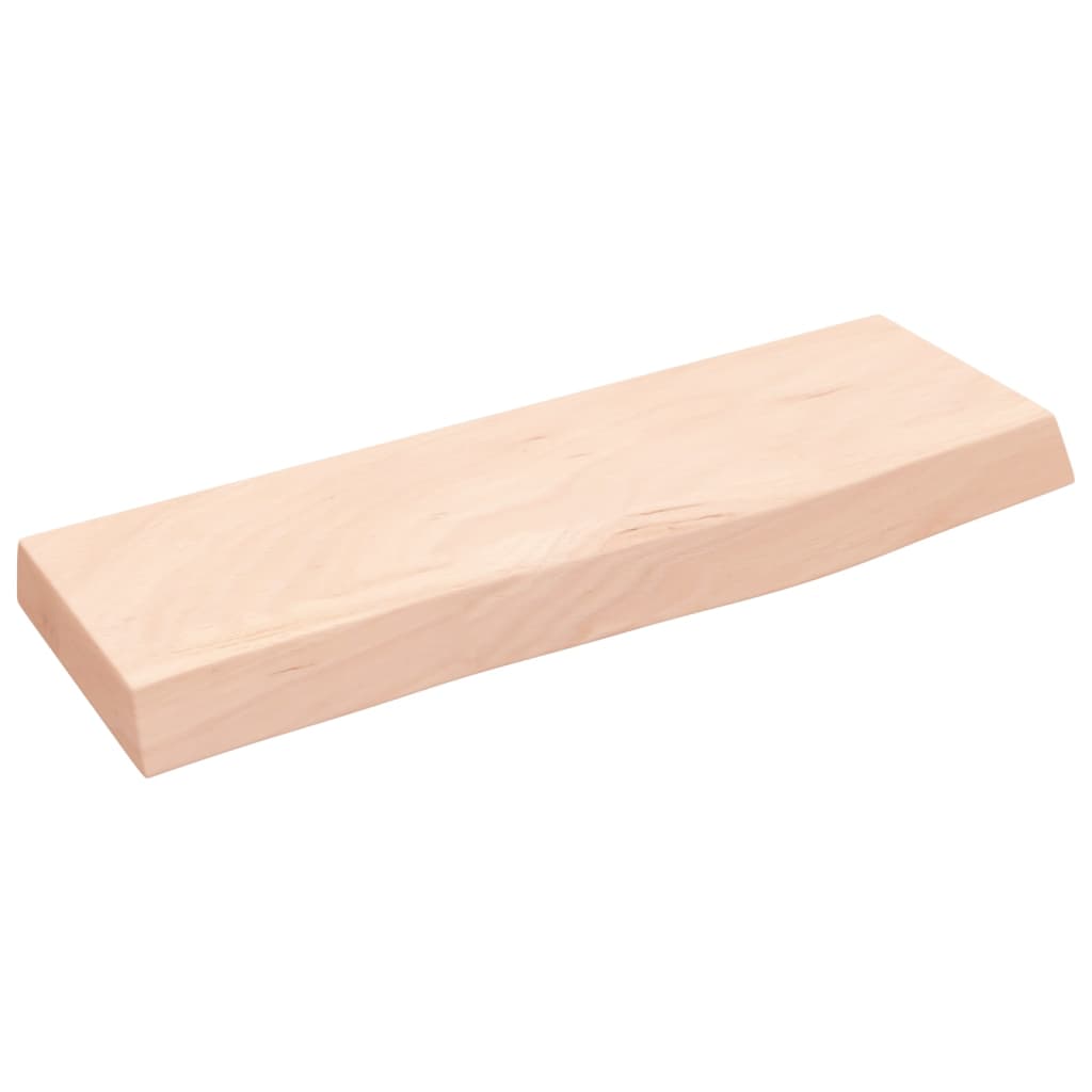 vidaXL Wall Shelf 60x20x4 cm Untreated Solid Wood Oak