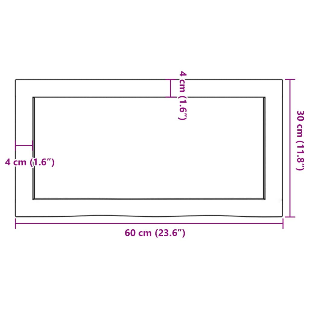 vidaXL Wall Shelf 60x30x(2-6) cm Untreated Solid Wood Oak