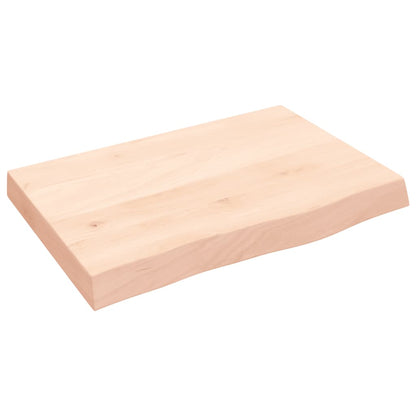 vidaXL Wall Shelf 60x40x(2-6) cm Untreated Solid Wood Oak