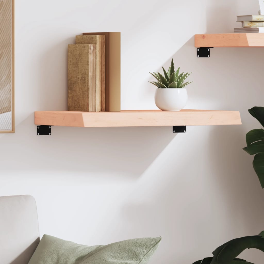 vidaXL Wall Shelf 60x40x(2-6) cm Untreated Solid Wood Oak