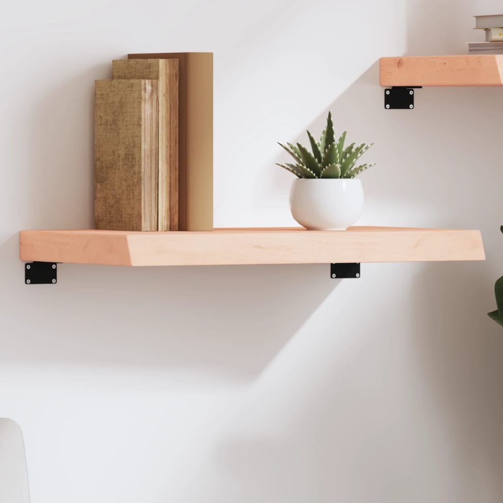 vidaXL Wall Shelf 60x40x(2-6) cm Untreated Solid Wood Oak