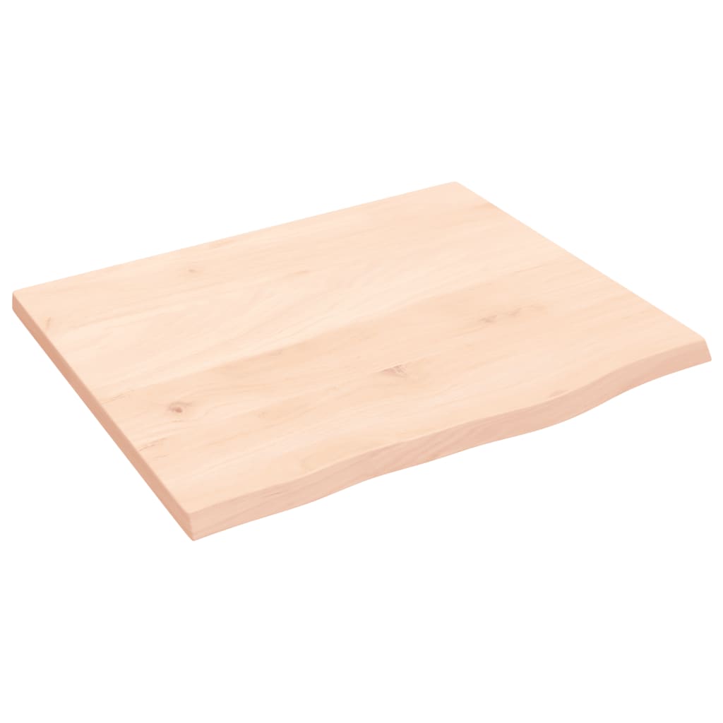 vidaXL Wall Shelf 60x50x2 cm Untreated Solid Wood Oak