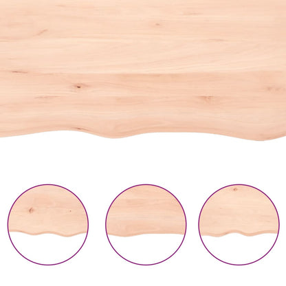 vidaXL Wall Shelf 60x50x(2-4) cm Untreated Solid Wood Oak