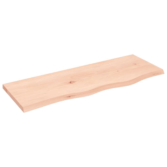 vidaXL Wall Shelf 80x30x2 cm Untreated Solid Wood Oak