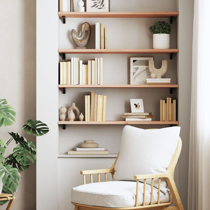 vidaXL Wall Shelf 80x30x2 cm Untreated Solid Wood Oak
