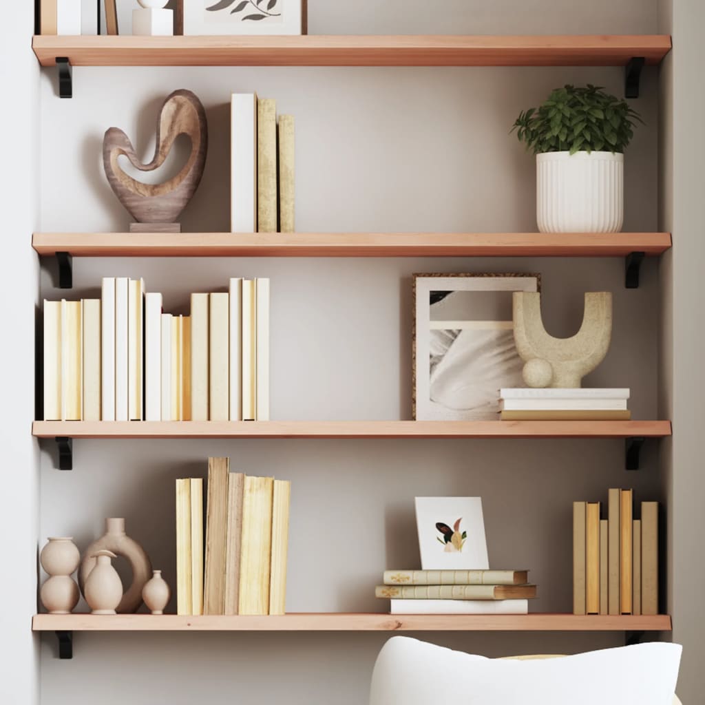 vidaXL Wall Shelf 80x30x2 cm Untreated Solid Wood Oak