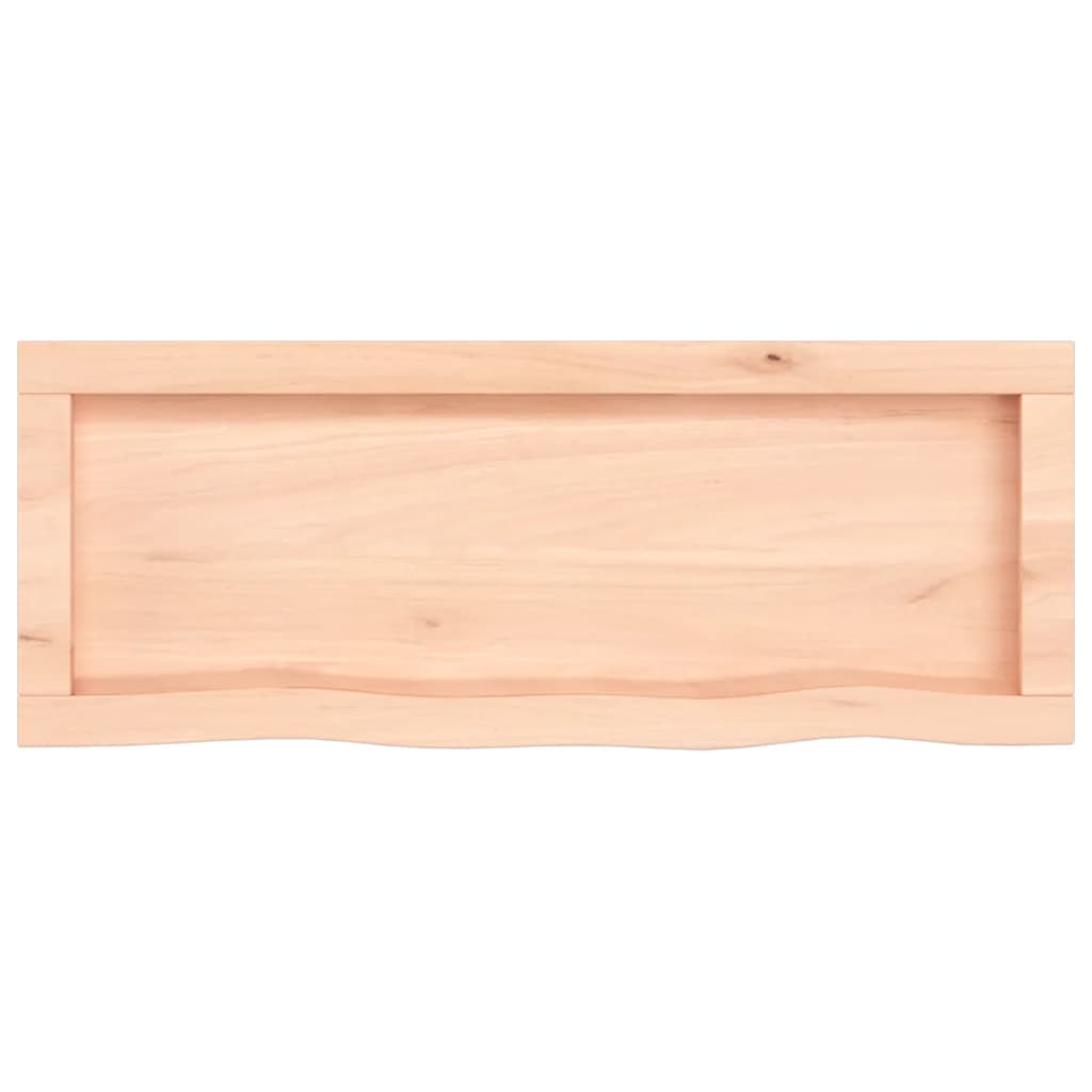 vidaXL Wall Shelf 80x30x(2-6) cm Untreated Solid Wood Oak