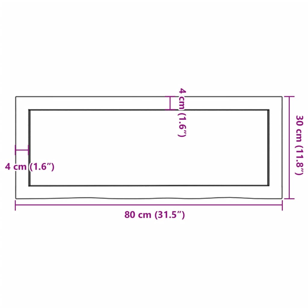 vidaXL Wall Shelf 80x30x(2-6) cm Untreated Solid Wood Oak