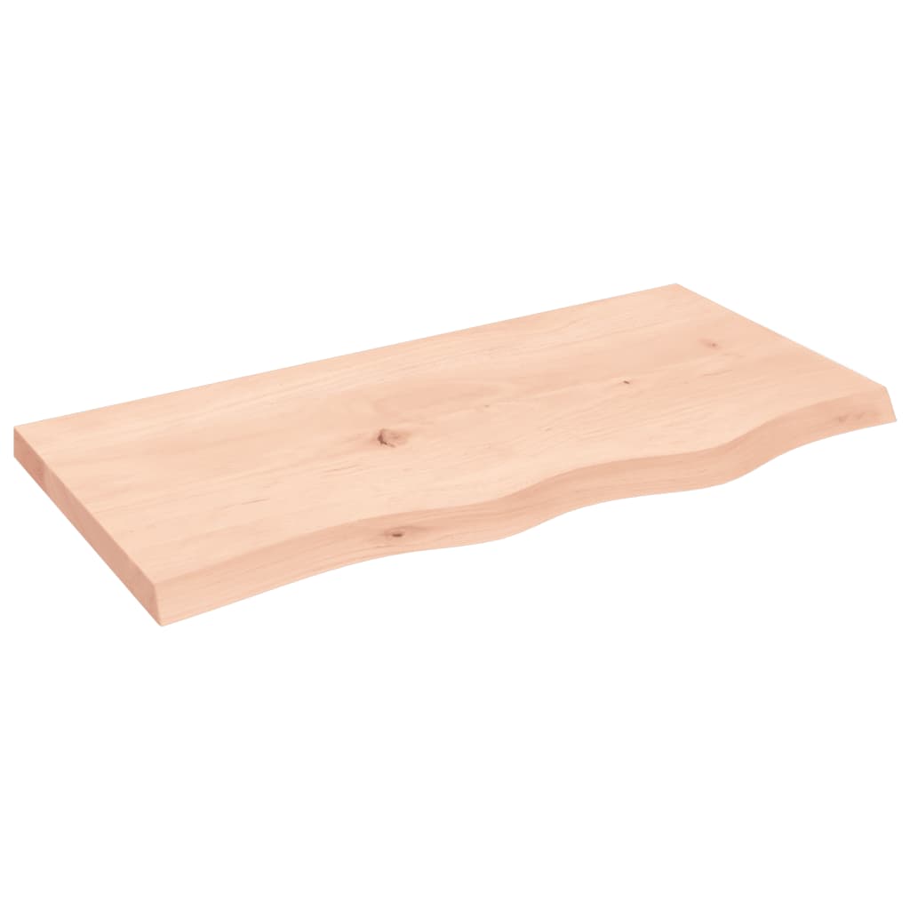 vidaXL Wall Shelf 80x40x(2-4) cm Untreated Solid Wood Oak