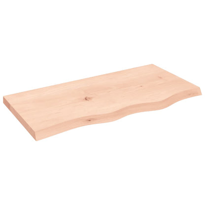 vidaXL Wall Shelf 80x40x(2-4) cm Untreated Solid Wood Oak