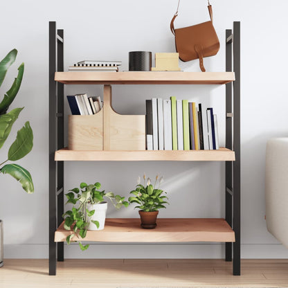 vidaXL Wall Shelf 80x40x(2-6) cm Untreated Solid Wood Oak