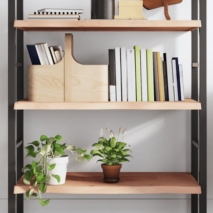 vidaXL Wall Shelf 80x50x(2-4) cm Untreated Solid Wood Oak