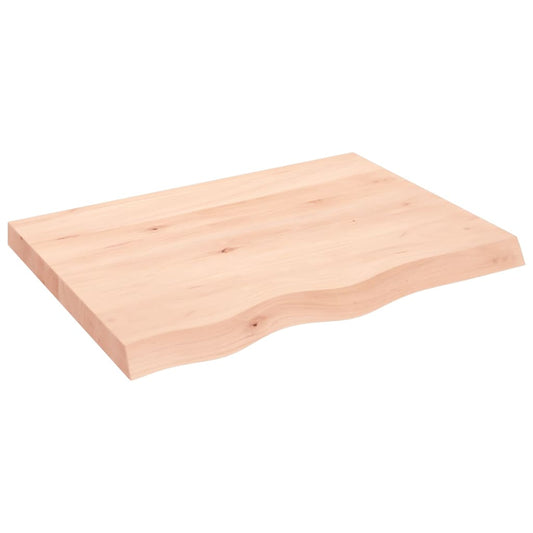 vidaXL Wall Shelf 80x60x(2-6) cm Untreated Solid Wood Oak