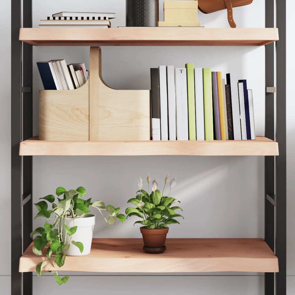 vidaXL Wall Shelf 80x60x(2-6) cm Untreated Solid Wood Oak