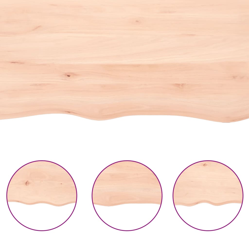 vidaXL Wall Shelf 100x10x6 cm Untreated Solid Wood Oak