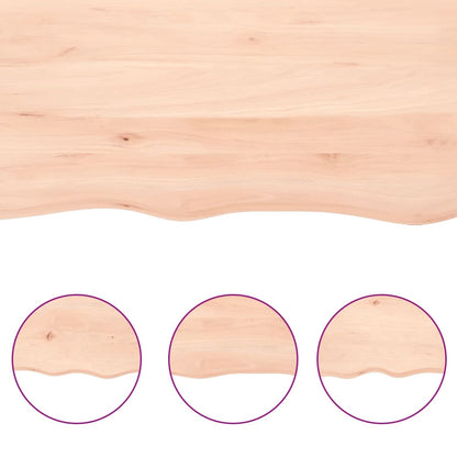 vidaXL Wall Shelf 100x10x6 cm Untreated Solid Wood Oak