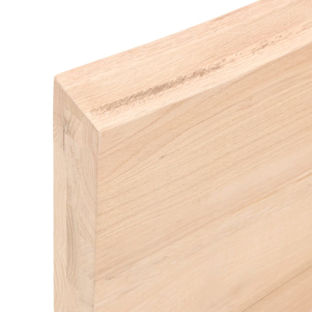 vidaXL Wall Shelf 100x10x6 cm Untreated Solid Wood Oak