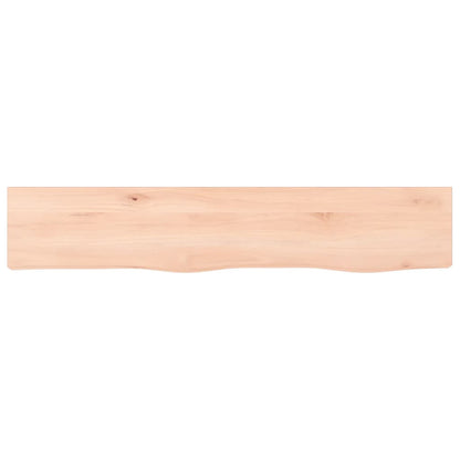 vidaXL Wall Shelf 100x20x2 cm Untreated Solid Wood Oak
