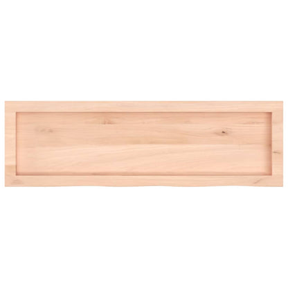 vidaXL Wall Shelf 100x30x(2-4) cm Untreated Solid Wood Oak