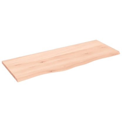 vidaXL Wall Shelf 100x40x2 cm Untreated Solid Wood Oak