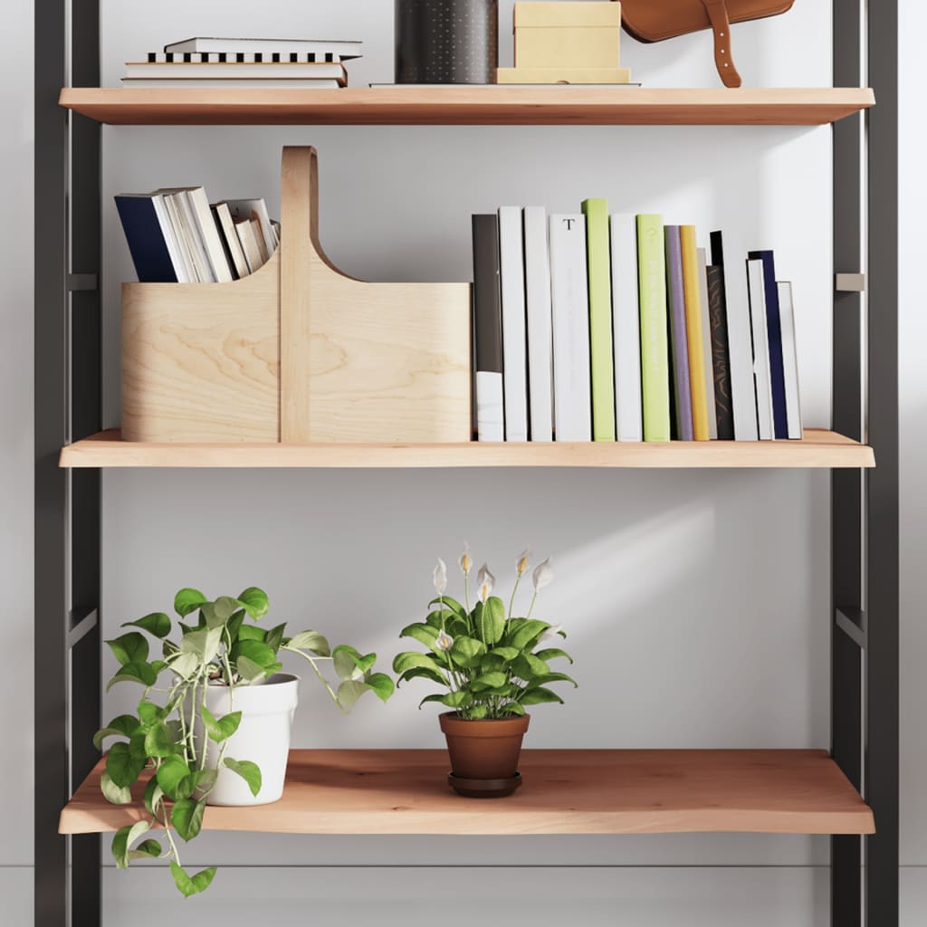 vidaXL Wall Shelf 100x40x2 cm Untreated Solid Wood Oak