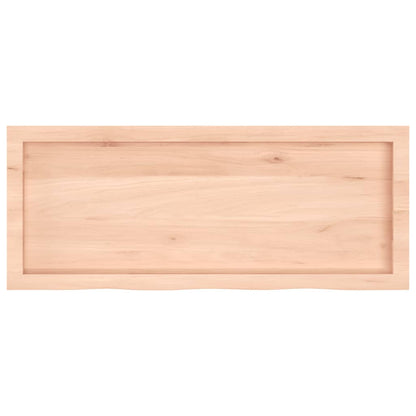 vidaXL Wall Shelf 100x40x(2-4) cm Untreated Solid Wood Oak