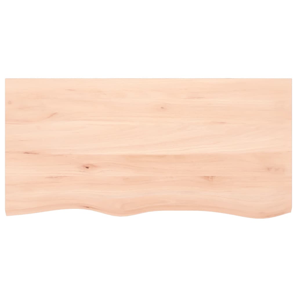 vidaXL Wall Shelf 100x50x2 cm Untreated Solid Wood Oak
