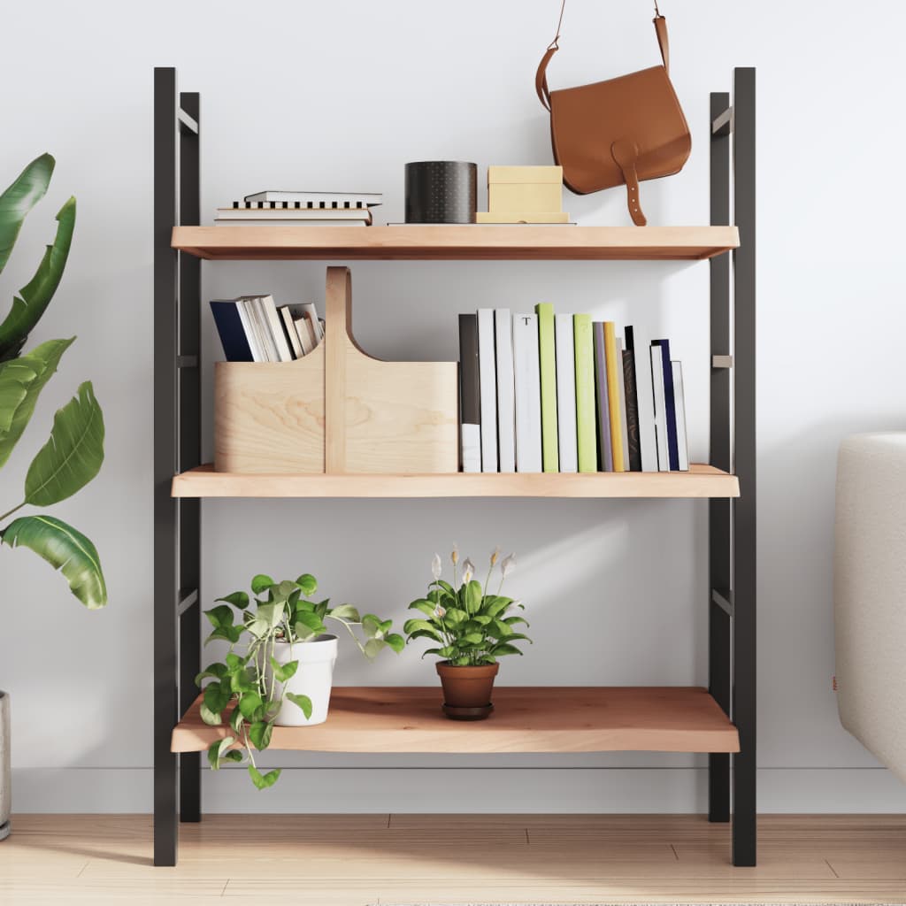 vidaXL Wall Shelf 100x50x(2-4) cm Untreated Solid Wood Oak