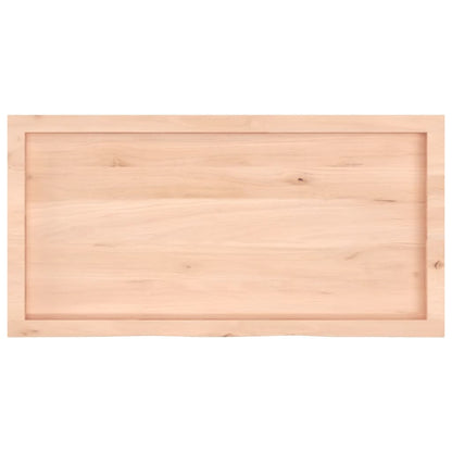vidaXL Wall Shelf 100x50x(2-4) cm Untreated Solid Wood Oak