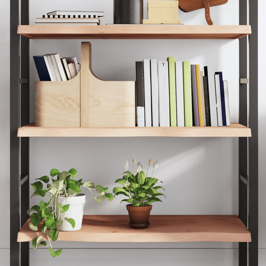 vidaXL Wall Shelf 100x50x(2-4) cm Untreated Solid Wood Oak