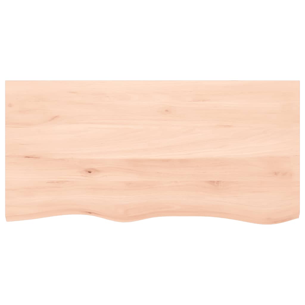 vidaXL Wall Shelf 100x50x(2-6) cm Untreated Solid Wood Oak