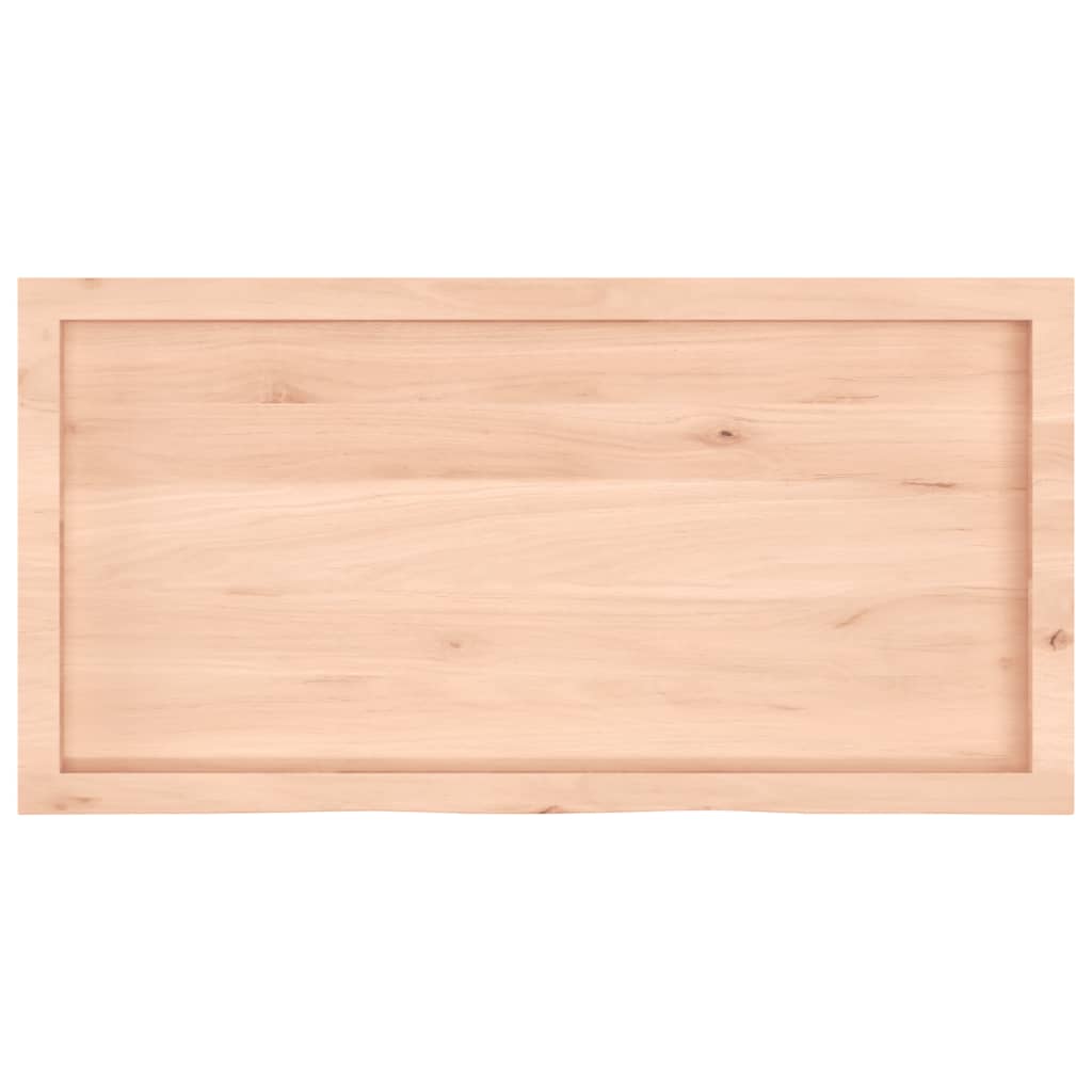 vidaXL Wall Shelf 100x50x(2-6) cm Untreated Solid Wood Oak