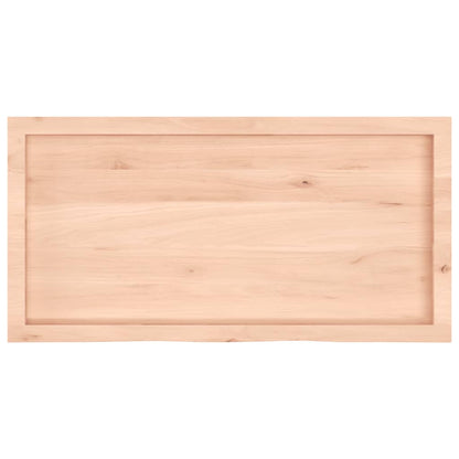 vidaXL Wall Shelf 100x50x(2-6) cm Untreated Solid Wood Oak