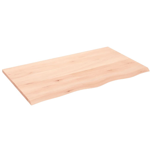 vidaXL Wall Shelf 100x60x2 cm Untreated Solid Wood Oak