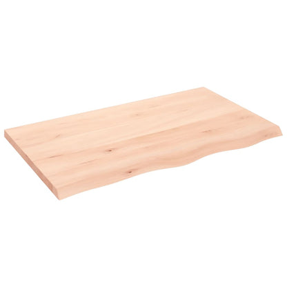 vidaXL Wall Shelf 100x60x(2-4) cm Untreated Solid Wood Oak