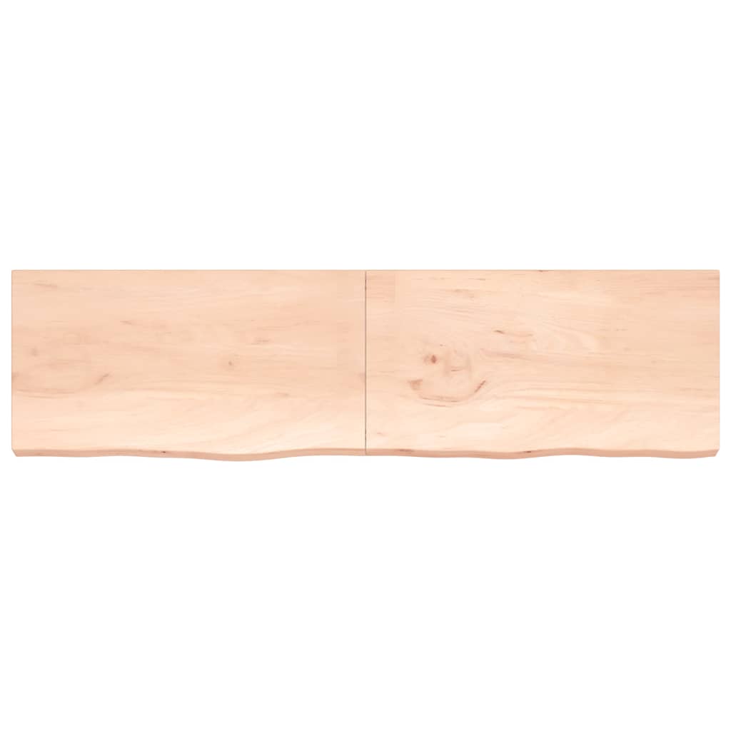 vidaXL Wall Shelf 220x60x(2-6) cm Untreated Solid Wood Oak