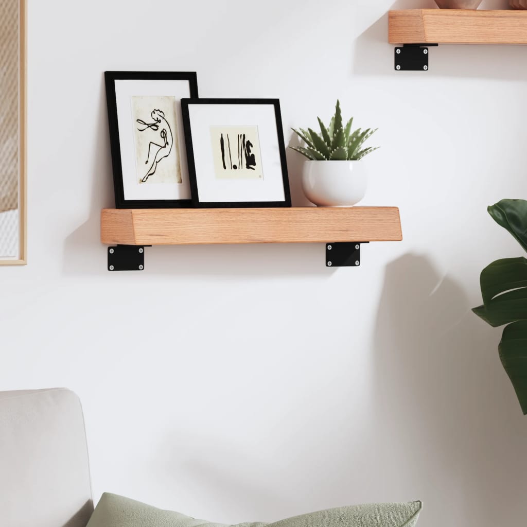 vidaXL Wall Shelf Light Brown 40x10x6 cm Treated Solid Wood Oak