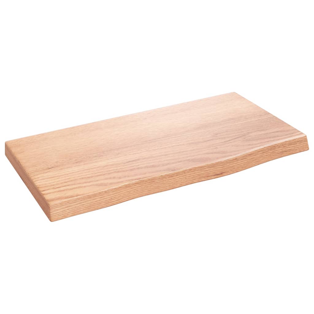 vidaXL Wall Shelf Light Brown 40x20x2 cm Treated Solid Wood Oak