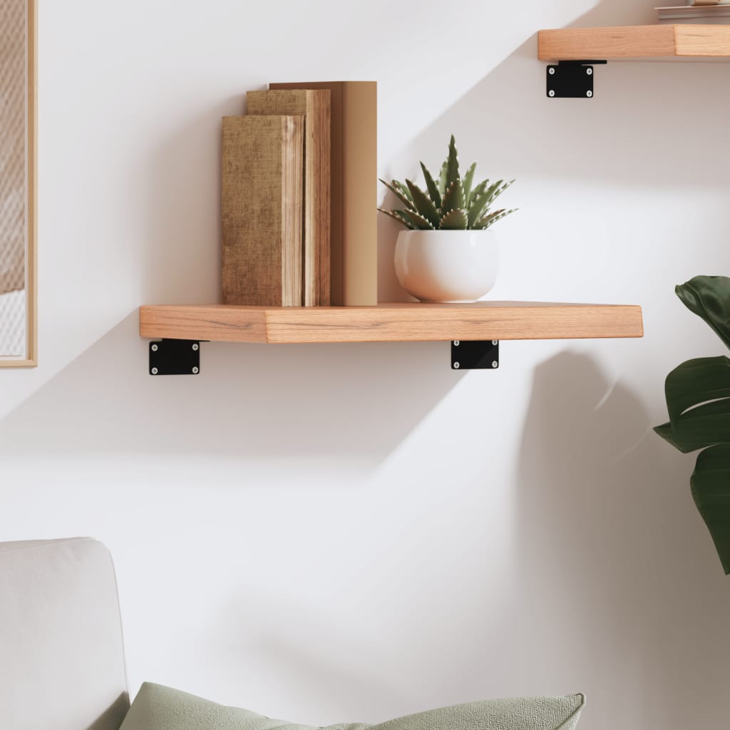 vidaXL Wall Shelf Light Brown 40x20x4 cm Treated Solid Wood Oak