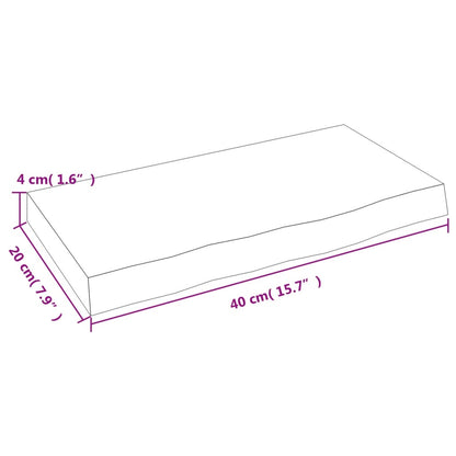 vidaXL Wall Shelf Light Brown 40x20x4 cm Treated Solid Wood Oak
