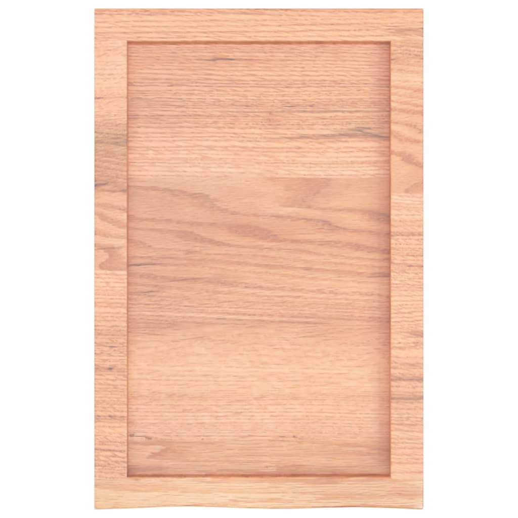 vidaXL Wall Shelf Light Brown 40x60x(2-4) cm Treated Solid Wood Oak