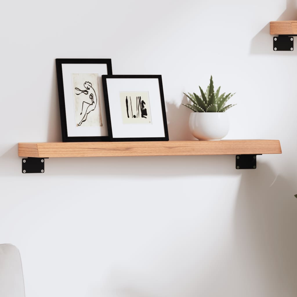 vidaXL Wall Shelf Light Brown 60x10x4 cm Treated Solid Wood Oak