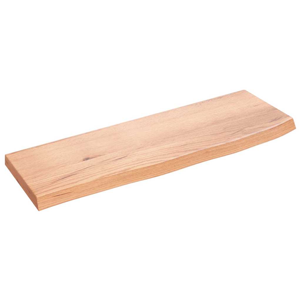 vidaXL Wall Shelf Light Brown 60x20x2 cm Treated Solid Wood Oak