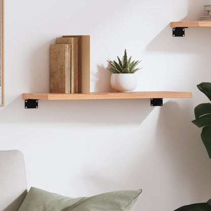 vidaXL Wall Shelf Light Brown 60x20x2 cm Treated Solid Wood Oak