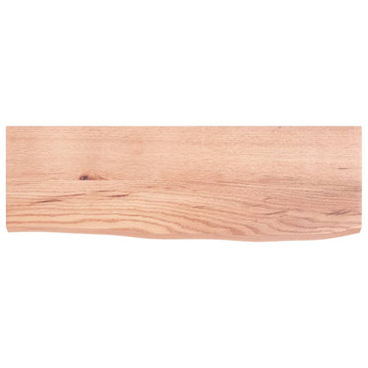 vidaXL Wall Shelf Light Brown 60x20x2 cm Treated Solid Wood Oak